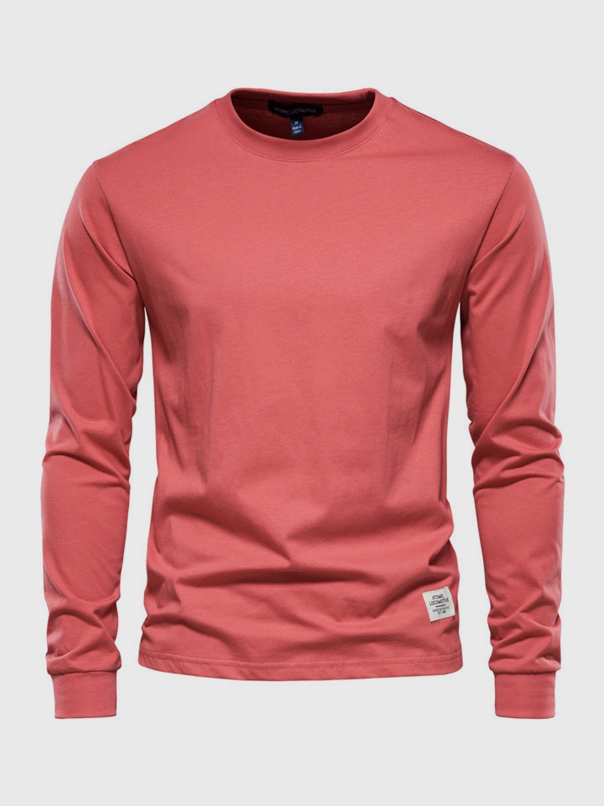 Sepp | Long-sleeve cotton shirt with round neckline for men