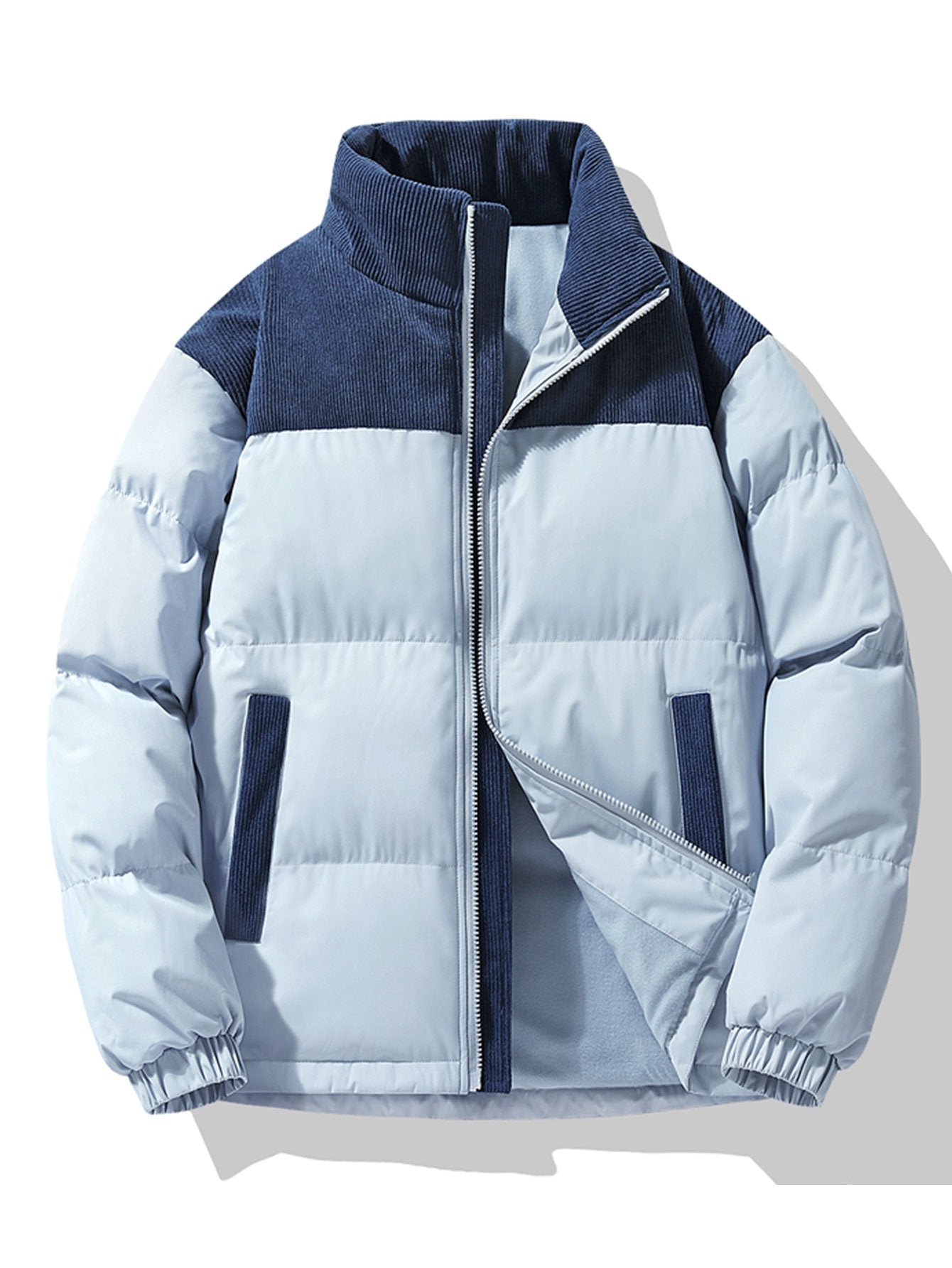 Mens Winter Puffer Jacket Oversized Fit With Thick Padding For Cold Weather For City Dwellers