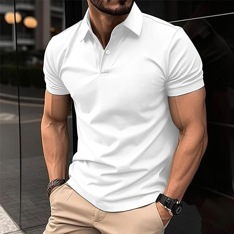 Mens Polo Shirt Slim Fit Short Sleeve With Classic Collar For Casual Smart Looks By TrendAura