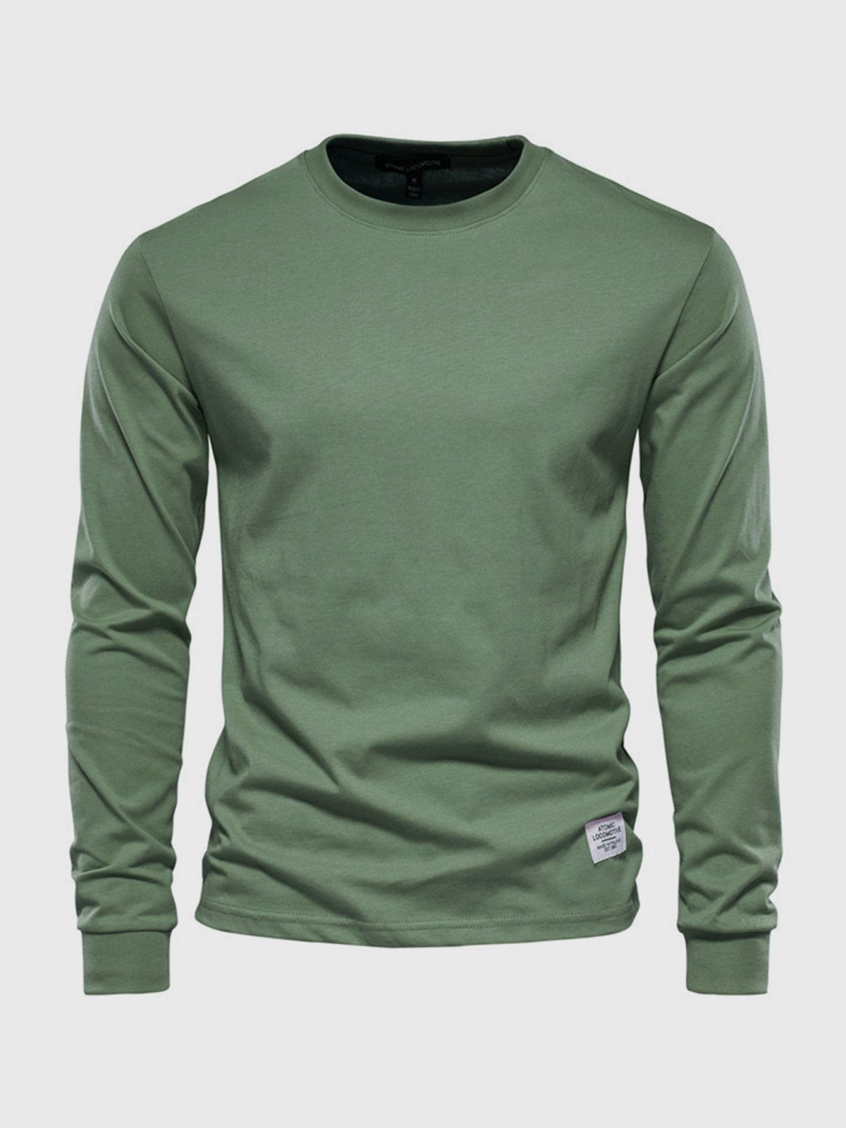 Sepp | Long-sleeve cotton shirt with round neckline for men