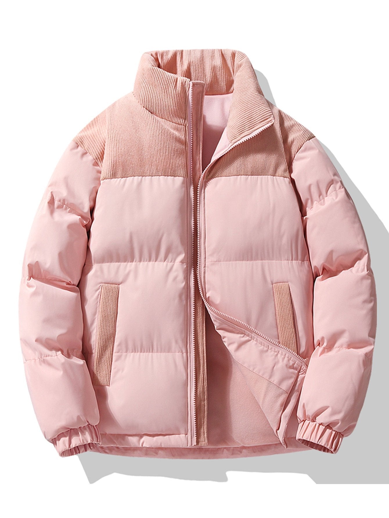 Mens Winter Puffer Jacket Oversized Fit With Thick Padding For Cold Weather For City Dwellers