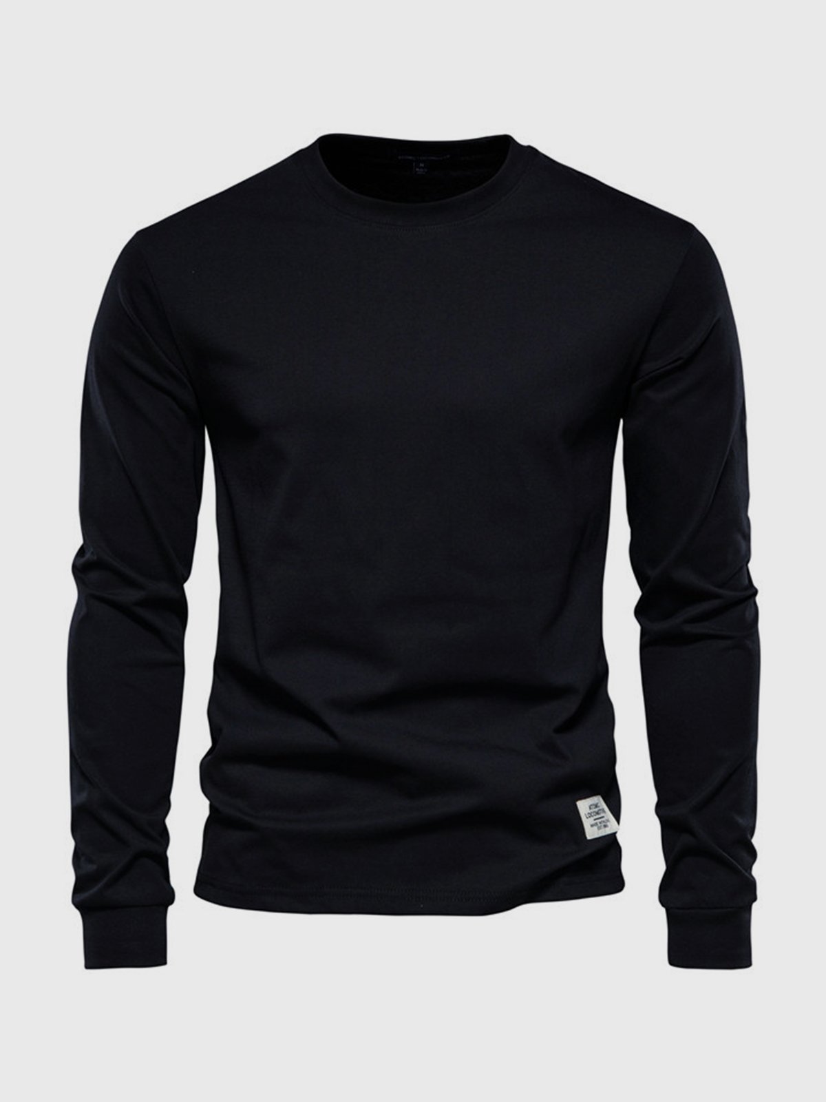 Sepp | Long-sleeve cotton shirt with round neckline for men