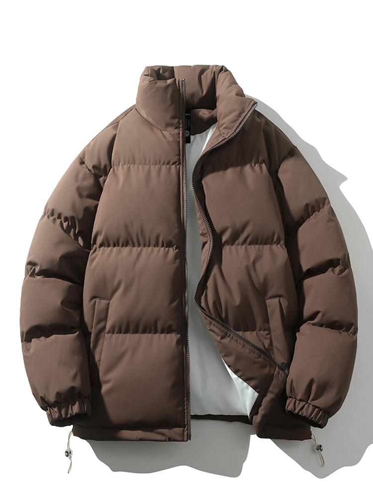 John Puffer Jacket Lightweight Insulated Quilted Winter Coat With Adjustable Hem And Zip Closure