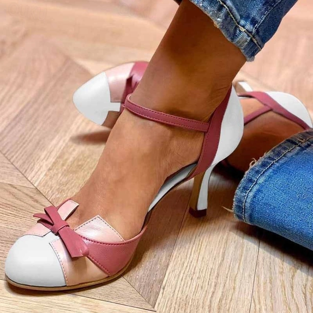 Women's Elegant Heel Sandals with Adjustable Straps and Cushioned Insole