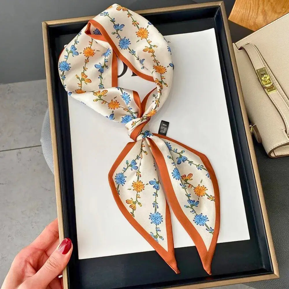 Clara Floral Scarf Soft Lightweight Elegance For Women Versatile Chic Accessory Daily