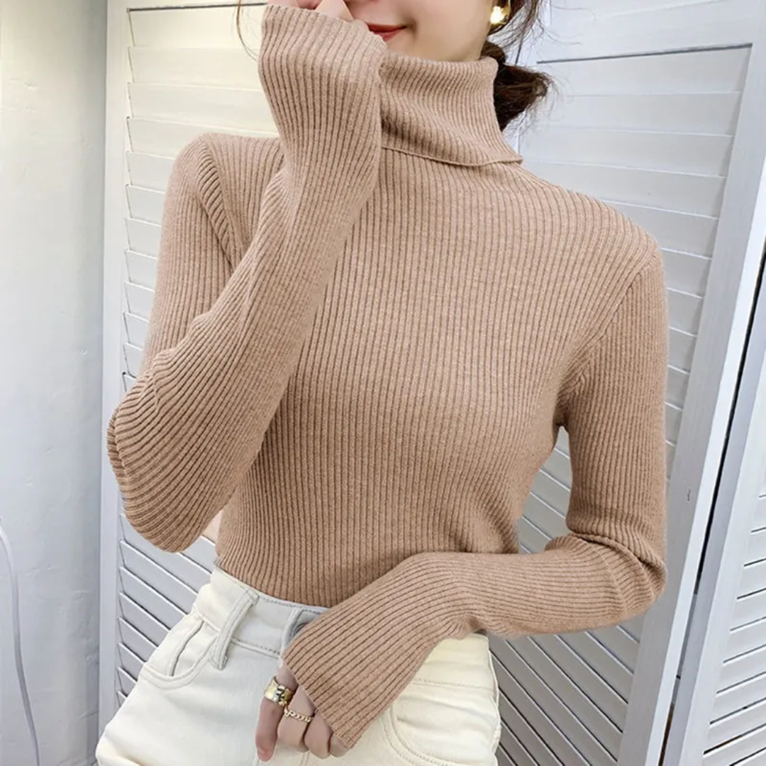 Women’s Knit Turtleneck Jumper | Long Sleeve