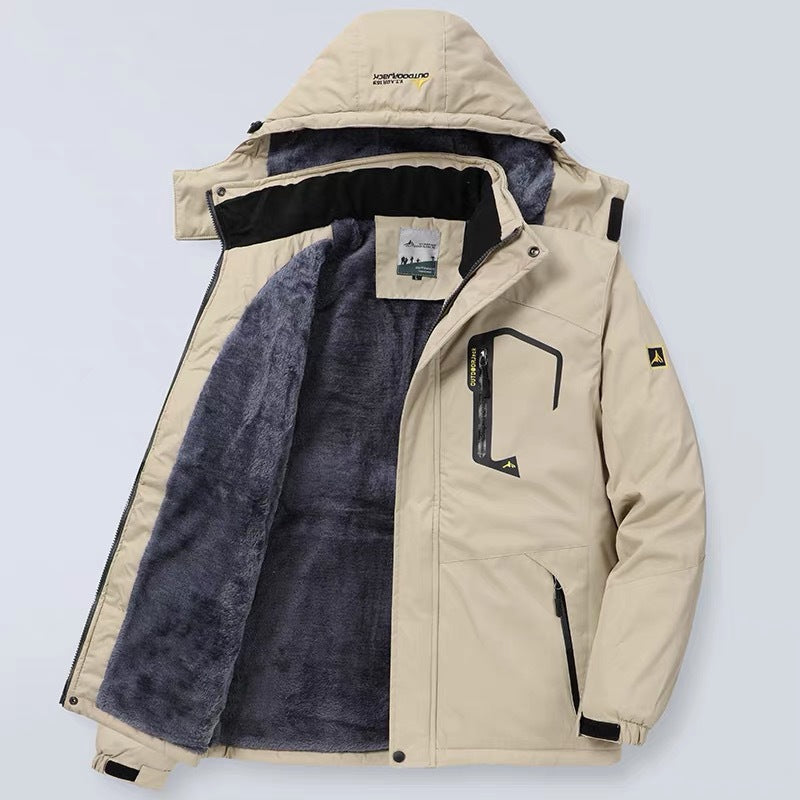 Mens Waterproof Hooded Jacket Regular Fit Wind Resistant With Zip Pockets Nordisk Flair
