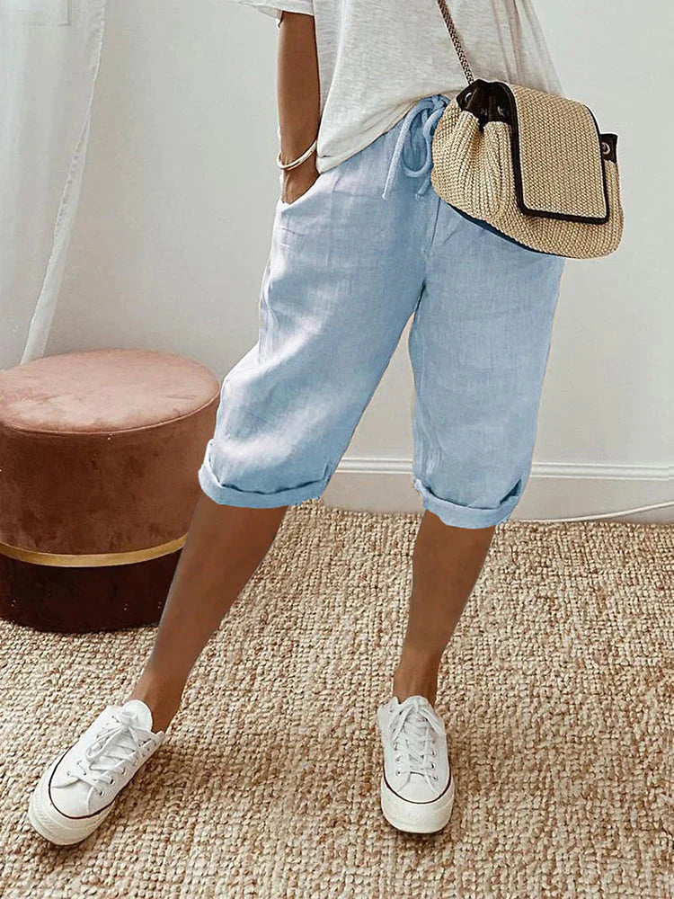 Ismène Cotton Shorts For Women Timeless Comfort Lightweight Fit Refined Style Premium Everyday Comfort