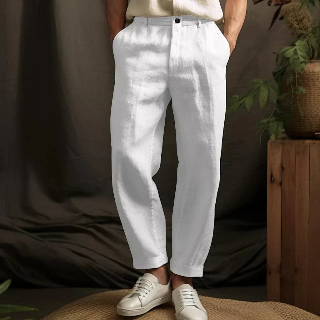 Max Mens Linen Pants Breathable Comfort All Day
