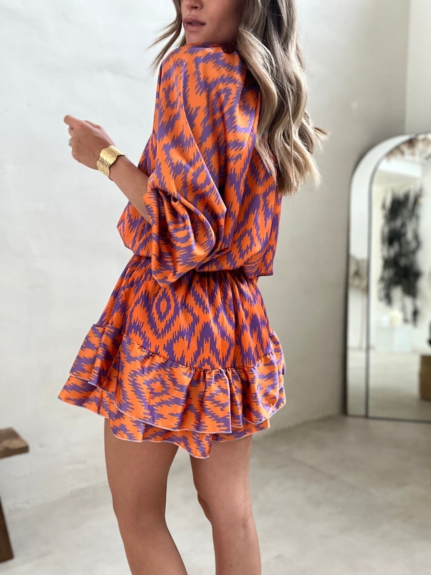 Mia Elegant Mini Dress For Women Handcrafted Satin Finish Vibrant Color Versatile Day To Evening