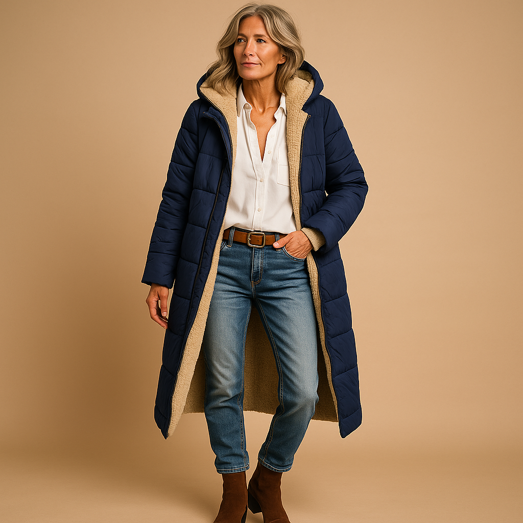 Mexie-Mode Long Winter Coat For Women With Premium Insulation And Elegant Cut For All Winter Days