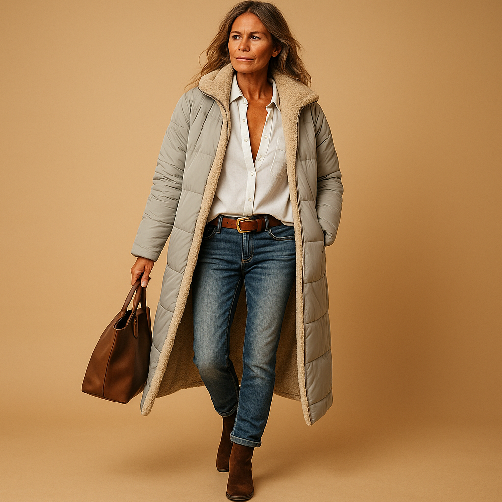 Mexie-Mode Long Winter Coat For Women With Premium Insulation And Elegant Cut For All Winter Days