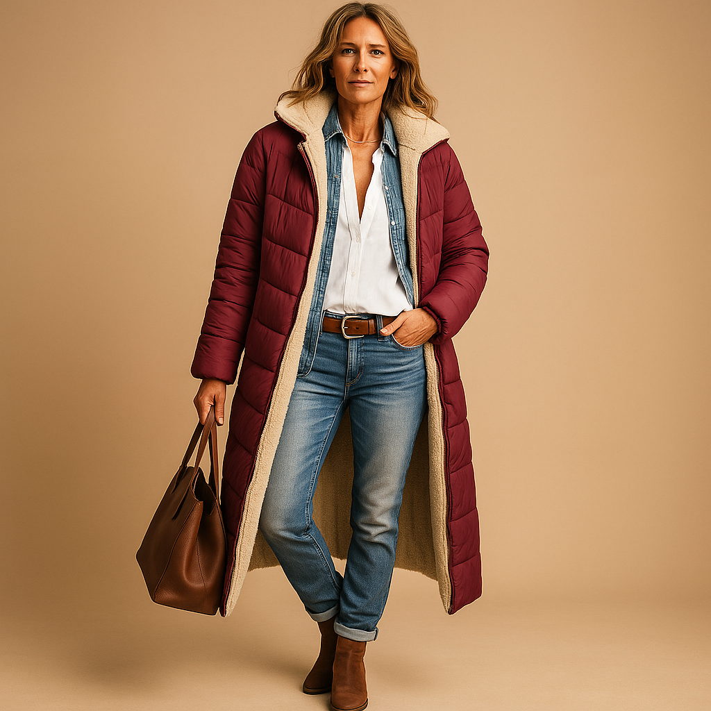 Mexie-Mode Long Winter Coat For Women With Premium Insulation And Elegant Cut For All Winter Days