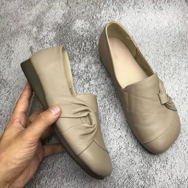 Leather Shoes For Women With Soft Sole And Non Slip Surface For Comfort Posture Support And Shock Absorption