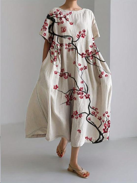 Bohemian Long Dress | Floral Elegance | Lightness & Comfort