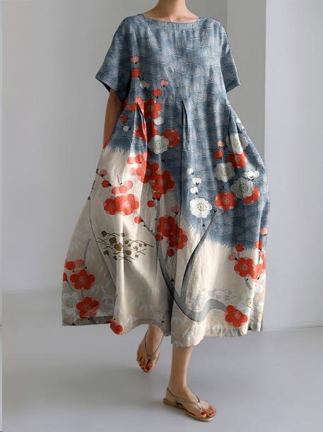 Bohemian Long Dress | Floral Elegance | Lightness & Comfort