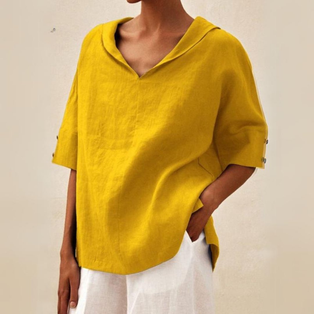 Jil Linen Blouse For Women Breathable Lightweight Comfort Office And Casual Wear