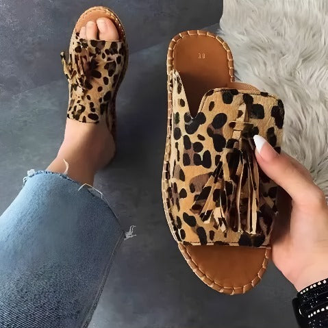 Women's Woven Slides with Cushioned Insole and Easy Fit