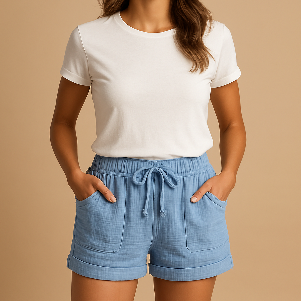 Lightweight Women's Summer Shorts With Elastic Waistband By Manya For Easy Comfort