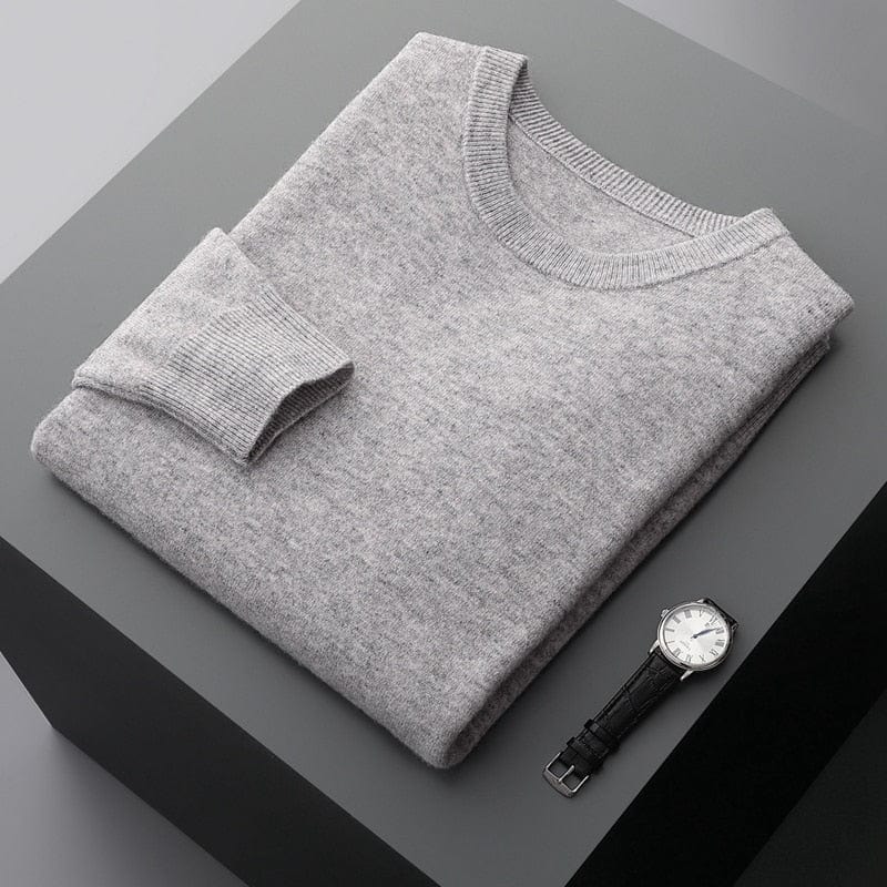 Jason Men Casual Long Sleeve Knit Sweater TrendAura Refined Comfort For Everyday Wear Layering