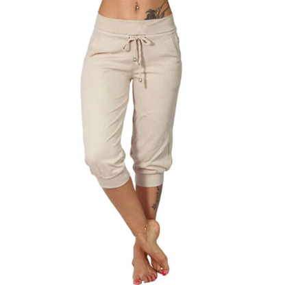 Liora Capri Pants Drawstring Waist Comfort for Women