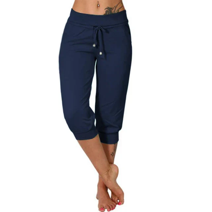 Liora Capri Pants Drawstring Waist Comfort for Women