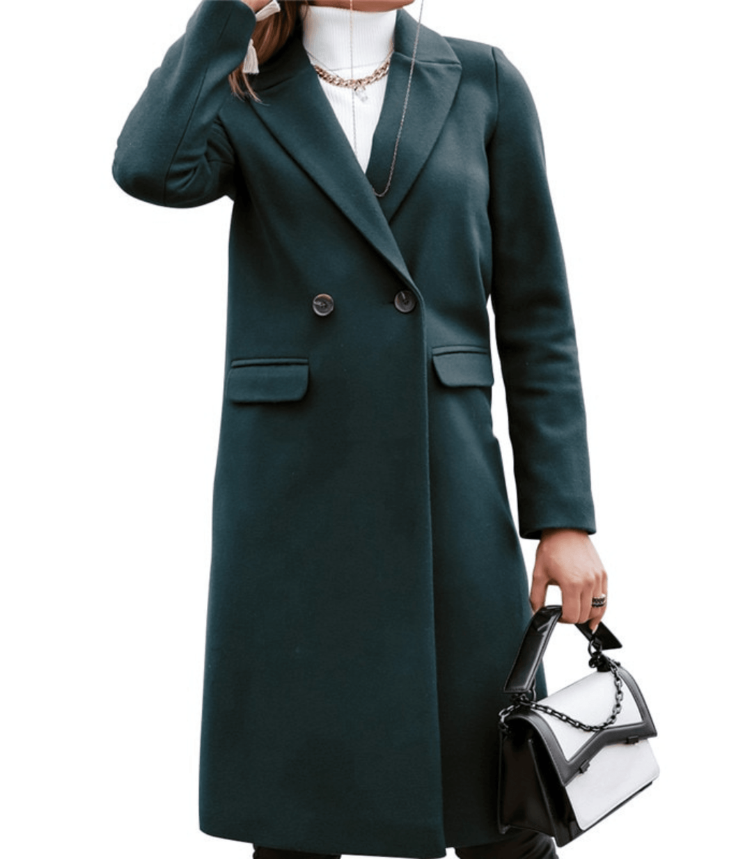 Lisette Loose Wool Jacket For Women With Pockets And Buttons Modern Comfort Coat
