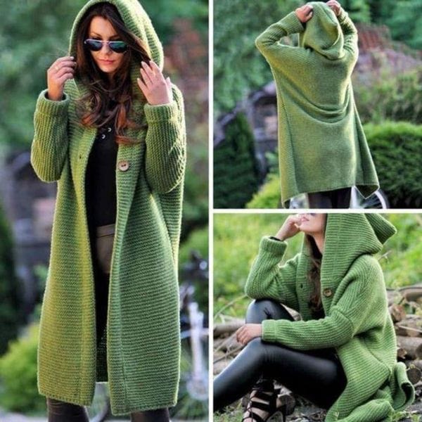 Women's hooded cardigan