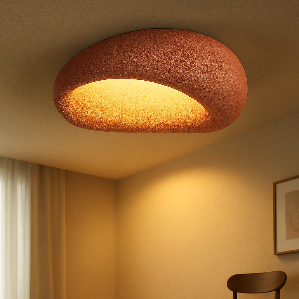 Rustic Ceiling Light Wabi Sabi Style LED Lamp