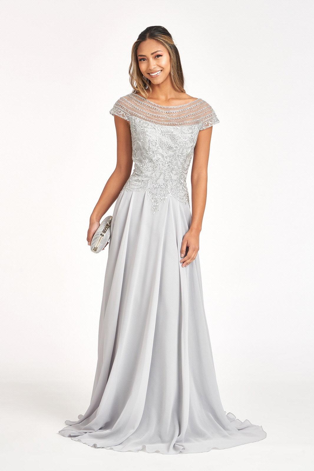 Long Formal Chiffon Mother of the Bride Dress