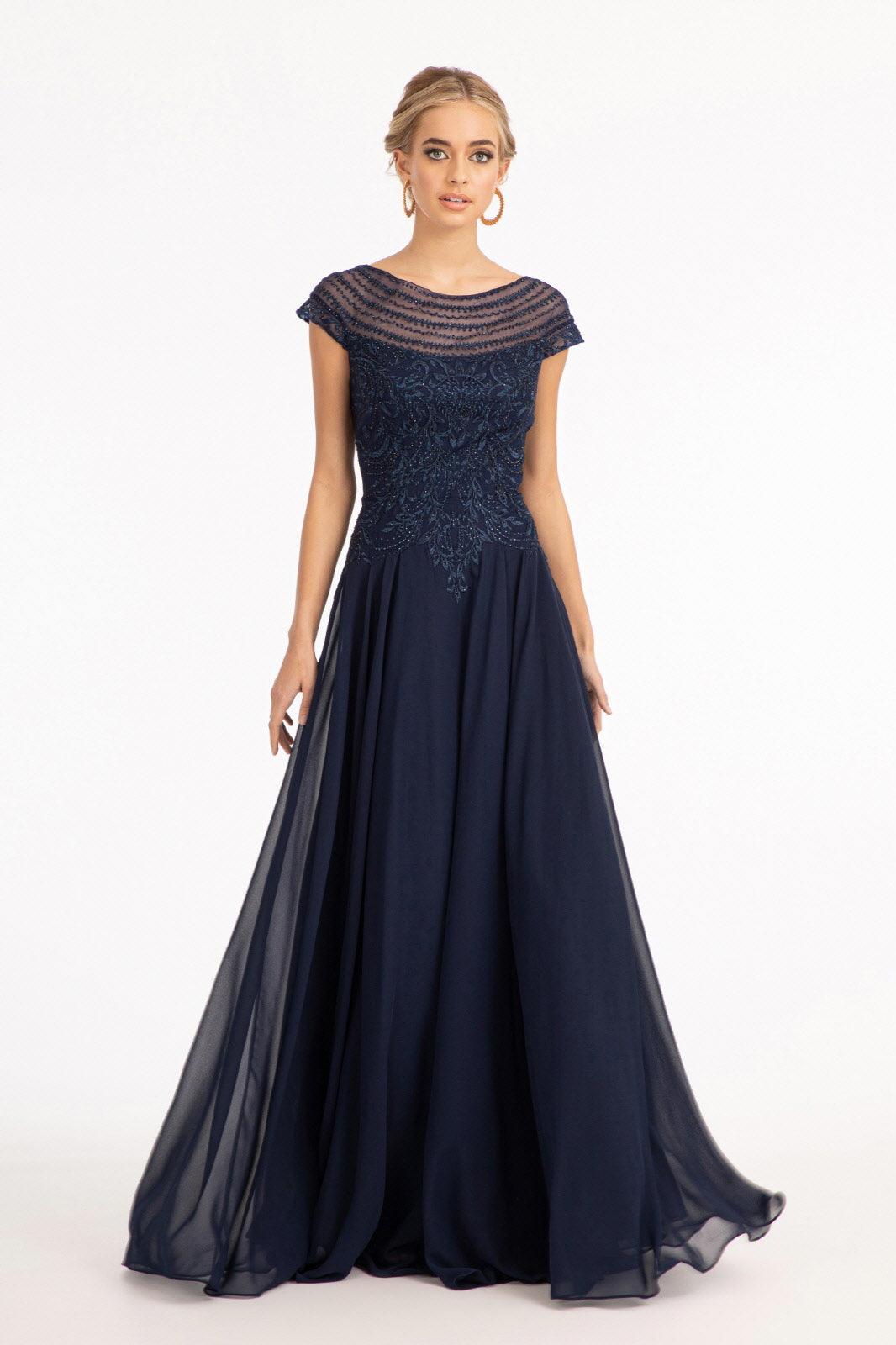 Long Formal Chiffon Mother of the Bride Dress