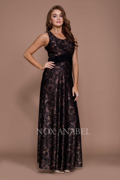 Long Lace Formal Mother of the Bride Dress
