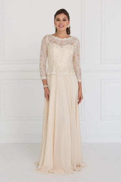Long Mother of the Bride Dress Formal Gown