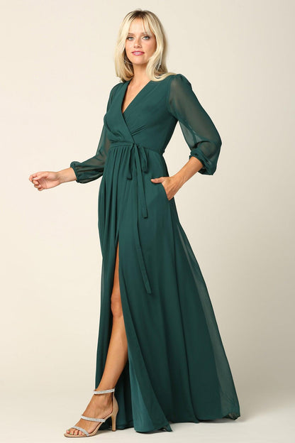 Eva Fashion 3410 Long Sleeve Formal Mother of the Bride Dress