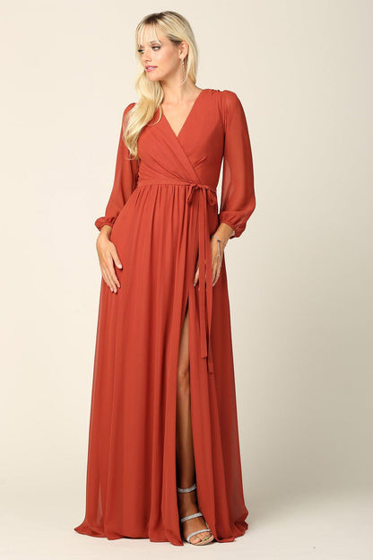 Eva Fashion 3410 Long Sleeve Formal Mother of the Bride Dress