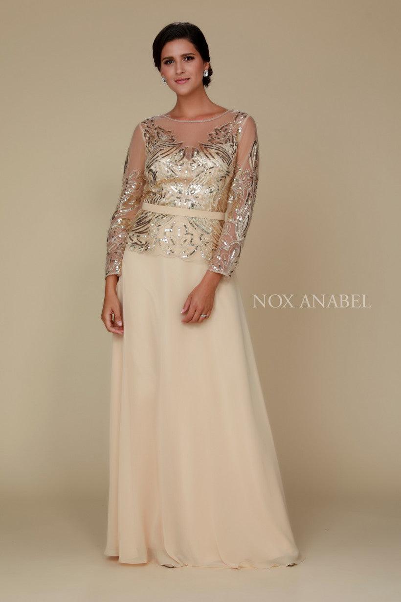 Long Sleeve Mother of the Bride Dress