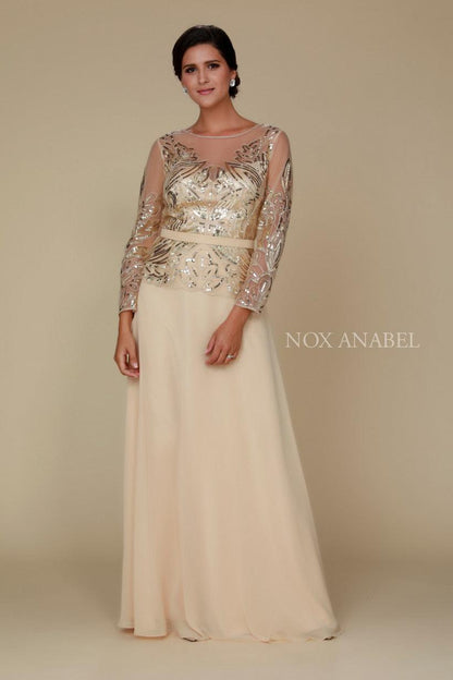 Long Sleeve Mother of the Bride Dress
