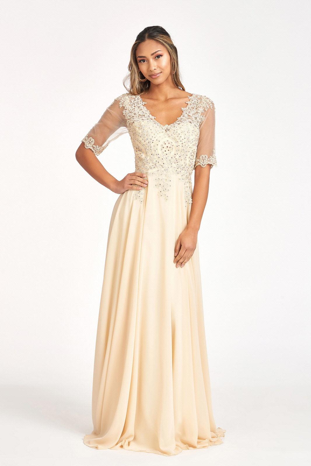 Long Sleeve Mother of the Bride Formal Dress