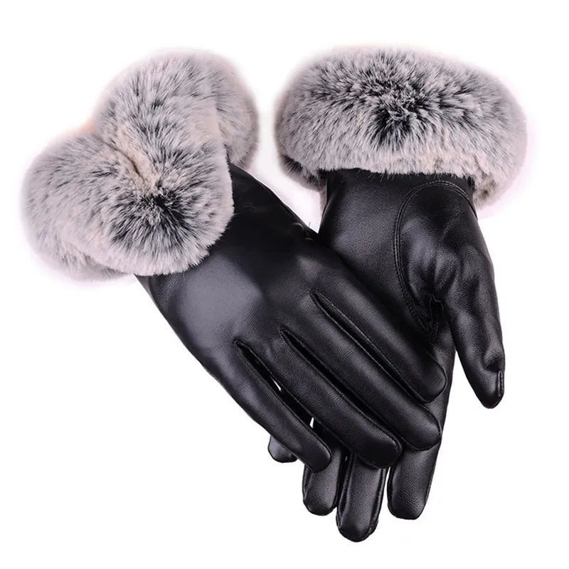 Elegant and warm leather gloves