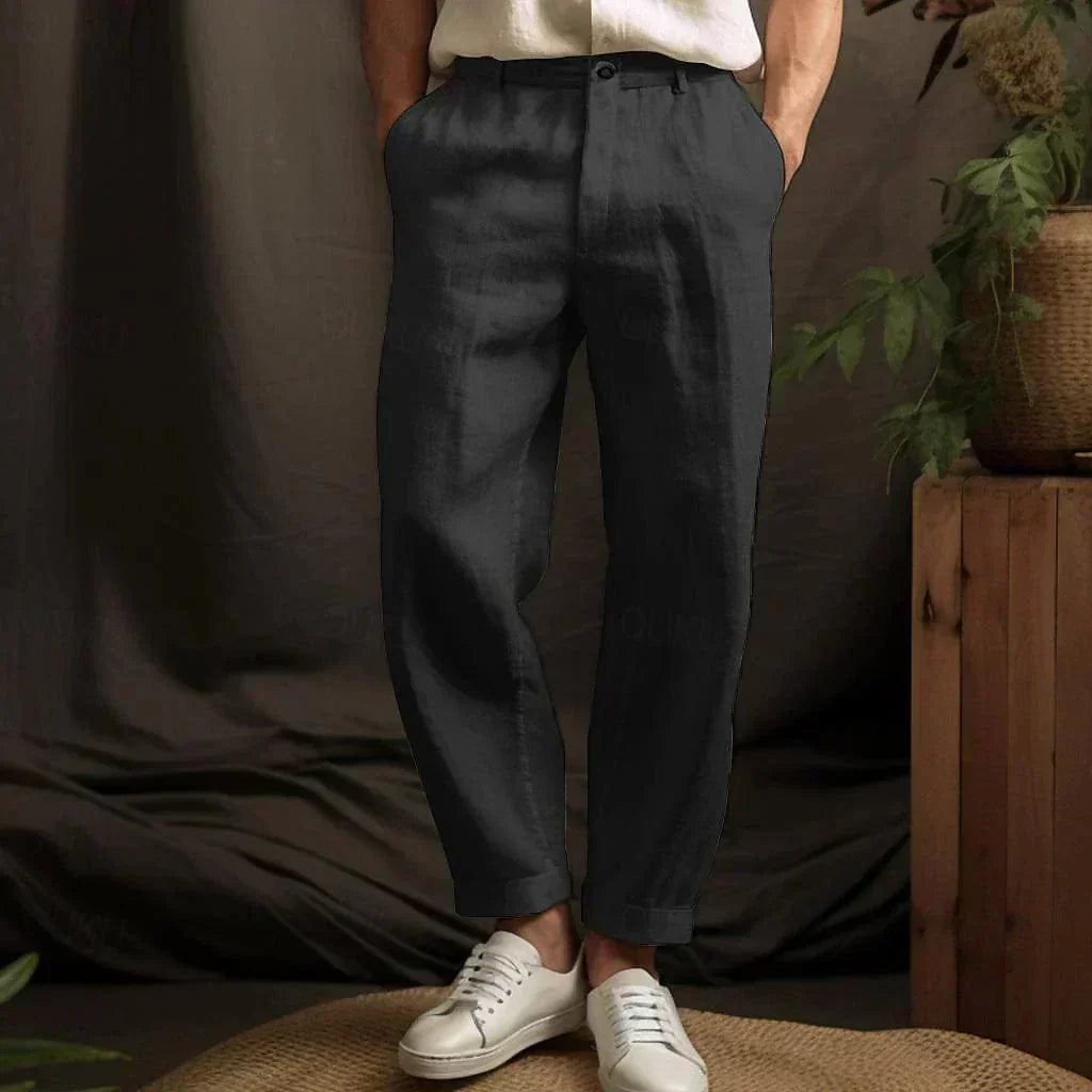 Max Mens Linen Pants Breathable Comfort All Day