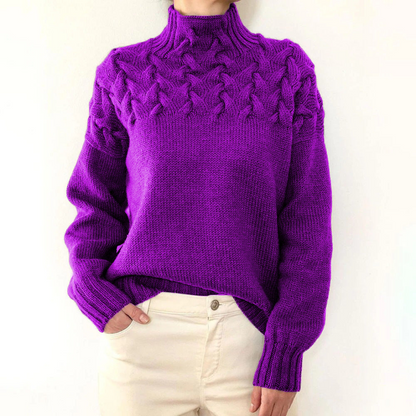 Milly Knitted Turtleneck Sweater For Women Warm Cozy Durable Soft Yarn Winter Fashion Essential For Stylish Everyday