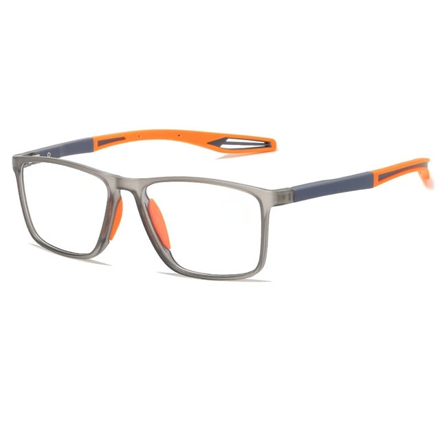 Freddie Two Tone Rectangular Reading Glasses With Textured Grip Ultralight Multifocal Design For Men