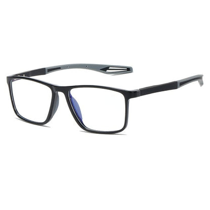 Freddie Two Tone Rectangular Reading Glasses With Textured Grip Ultralight Multifocal Design For Men