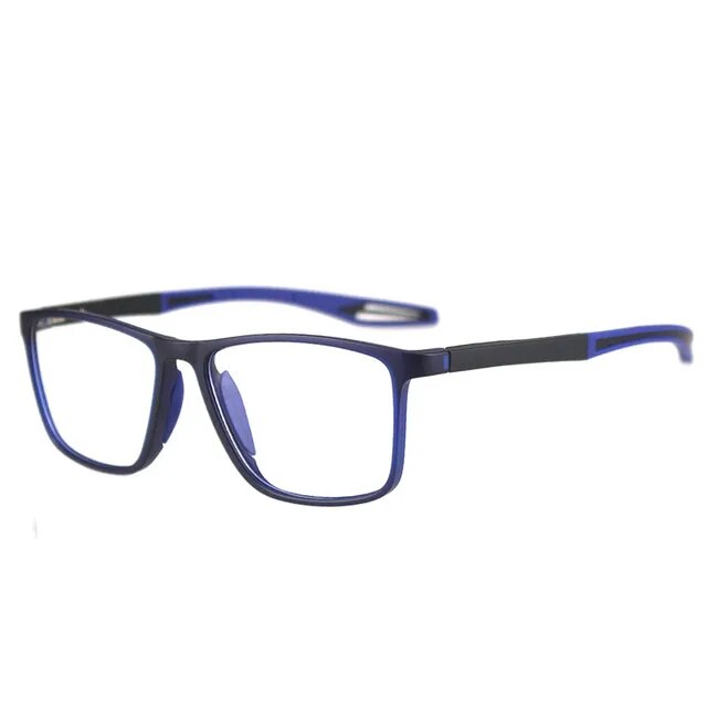 Freddie Two Tone Rectangular Reading Glasses With Textured Grip Ultralight Multifocal Design For Men
