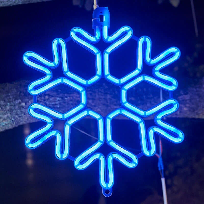 LED Snowflake Outdoor Christmas Lights For Garden Decor With Warm Glow Weatherproof For Homeowners
