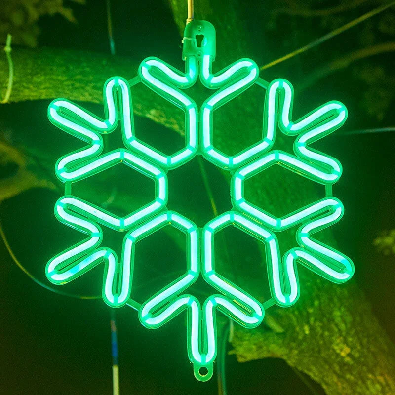 LED Snowflake Outdoor Christmas Lights For Garden Decor With Warm Glow Weatherproof For Homeowners