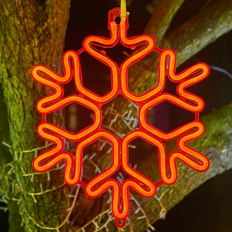 LED Snowflake Outdoor Christmas Lights For Garden Decor With Warm Glow Weatherproof For Homeowners