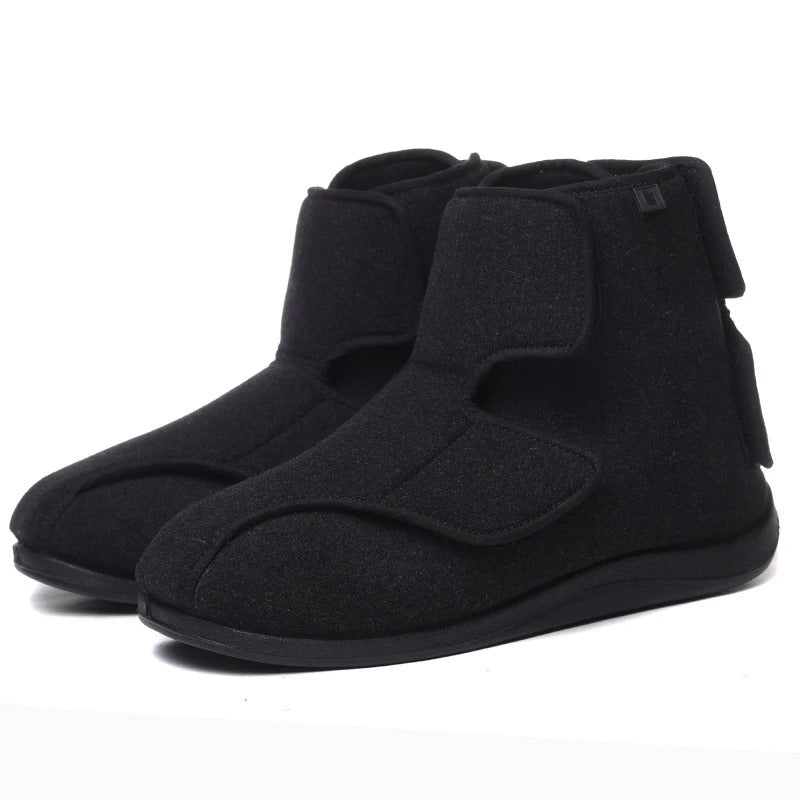 Lunera Mens Diabetic Boots Adjustable Fit Warm Comfort Orthopedic Support For Sensitive Or Swollen Feet
