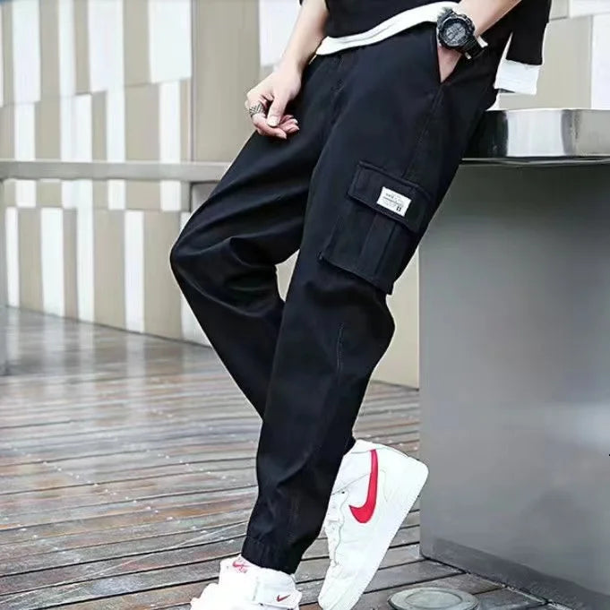 Marcus Men's Trendy Hip Hop Wide Leg Cargo Workwear Pants For Streetwear And Everyday Comfort
