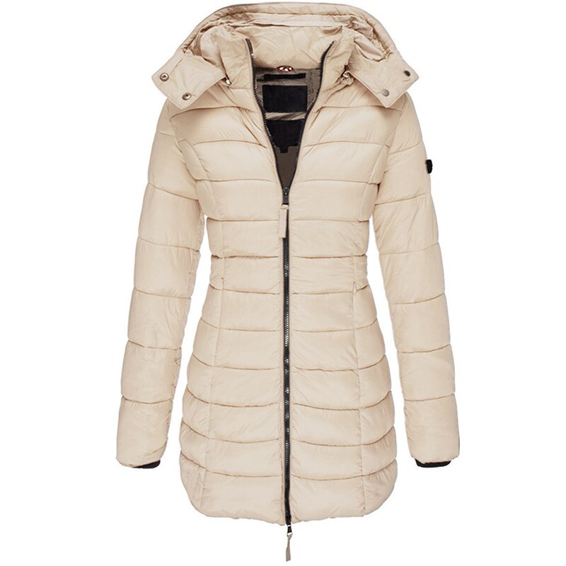 Autumn/Winter down jacket | Women's down jacket with hood and zipper closure